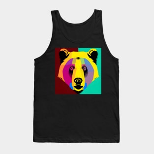 Pop Art Bear Face Tank Top